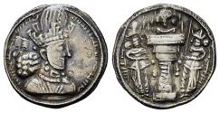 Ancient Coins - Sasanian Kings of Persia. Shapur II (309-379). AR Drachm
