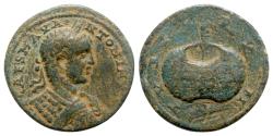 Ancient Coins - Elagabalus (218-222). Phoenicia, Tyre. Æ - R/ Prize urn