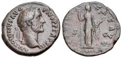 Ancient Coins - Antoninus Pius (AD 138-161). Æ As. Rome mint. Struck AD 148-149. R/ FELICITAS Ex Seaby 1959