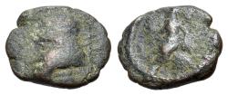 Ancient Coins - Kings of Parthia. Artabanos IV, c. 10-38. Æ Chalkous. Ekbatana.  R/ King seated