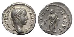 Ancient Coins - Severus Alexander (222-235). AR Denarius. Rome, AD 228. R/ ANNONA