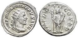 Ancient Coins - Philip I (244-249). AR Antoninianus, c. 246. R/ FELICITAS TEMP