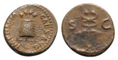 Ancient Coins - Nerva (96-98). Æ Quadrans - Modius / Caduceus