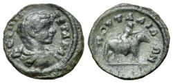 Ancient Coins - Thrace, Pautalia. Geta (As Caesar, AD 198-209). Æ Assarion. Struck AD 209-212. R/ HERMES