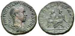 Ancient Coins - Philip II (As Caesar, AD 244-247). Æ Sestertius. Rome mint.