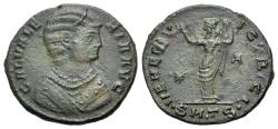 Ancient Coins - Galeria Valeria (wife of Galerius Maximianus, AD 293-311) Æ Nummus - Follis. Thessalonica circa 293-311.  R/ VENUS