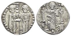 World Coins - Italy, Venezia. Pietro Gradenigo (1289-1311). AR Grosso. Doge and S. Marco standing facing. R/ Christ, nimbate, seated facing