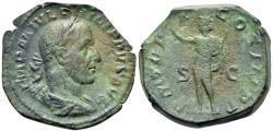 Ancient Coins - Philip I (244-249). Æ Sestertius. R/ SOL - NOT in RIC - VERY RARE