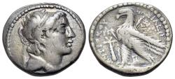 Ancient Coins - SELEUKID EMPIRE. Antiochos VII Euergetes (Sidetes). (138-129 BC). AR Didrachm. Tyre mint. Dated SE 176 (137/6 BC).