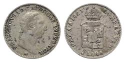 World Coins - Italy, Milano. Francesco I d'Asburgo Lorena (1815-1835). 1/4 Lira 1823