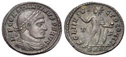 Ancient Coins - Constantine I (AD 307/310-337). Æ Follis. Arelate (Arles) mint. R/ SOL VERY RARE
