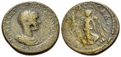Ancient Coins - MACEDON. Thessalonica. Diadumenian (AD 218). Æ 26mm R/ NIKE