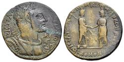 Ancient Coins - PHRYGIA. Hierapolis. Valerian I (253-260). Æ 32mm R/ Sarapis of Hierapolis and winged Nemesis of Smyrna