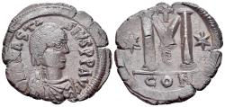 Ancient Coins - Anastasius I (491-518). Æ 40 Nummi - Follis. Constantinople, c. 512-517.  R/ Large M