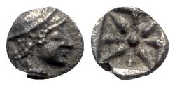 Ancient Coins - Asia Minor, Uncertain, c. 5th century BC. AR Hemiobol, Star.