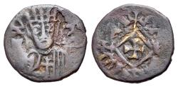 Ancient Coins - AXUM. Hataz (Hethasa). (600-circa 620). Æ 14mm. R/ Cross within lozenge