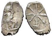 Ancient Coins - Constantine IV Pogonatus (668-685). AR Half Siliqua. Italian mint. Helmeted, draped and cuirassed bust of Constantinopolis. R/ Large TX monogram. VERY RARE