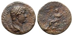 Ancient Coins - Hadrian (117-138). Æ As - R/ Dacia