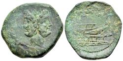 Ancient Coins - ROME REPUBLIC L. Titurius L.f. Sabinus, Rome, 89 BC. Æ As Laureate head of bearded  Janus