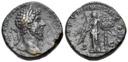 Ancient Coins - Lucius Verus (AD 161-169). Æ Sestertius. Rome mint. Struck AD 166. R/ VICTORY