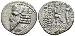 Ancient Coins - EX Simonetta Collection Kings of Parthia, Gotarzes II (c. AD 44-51). Tetradrachm. Seleukeia on the Tigris, year 358 (October AD 46)