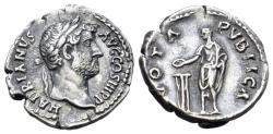 Ancient Coins - Hadrian (AD 117-138). AR Denarius. Rome, AD 137. R/ VOTA PVBLICA