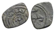 World Coins - Italy, Sicily, Palermo. Ruggero II (1105-1154). Æ Kharruba  R/ Arab legend VERY RARE