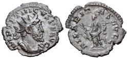 Ancient Coins - Tetricus I (AD 271-274). Æ Radiate / Antoninianus. Treveri, AD 273. R/ HILARITAS