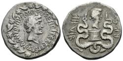 Ancient Coins - Marc Antony (Marcus Antonius, circa 39 BC) AR Cistophoric tetradrachm of Ephesus, Ionia.