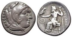 Ancient Coins - Kings of Macedon, time of Philip III – Lysimachos, c. 323-280 BC. UNPUBLISHED AR Drachm. In the name and types of Alexander III