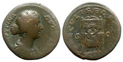 Ancient Coins - Faustina Junior (Augusta, 147-175). Æ Sestertius - Rome - R/ Commodus and Antoninus as children