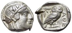 Ancient Coins - ATTICA, Athens (Circa 465/2-454 BC). AR Tetradrachm  R/ OWL FINE STYLE