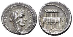 Ancient Coins - ROME REPUBLIC P. Fonteius Capito (55 BC). AR Denarius R/ VILLA PUBLICA