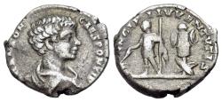 Ancient Coins - Geta. As Caesar (198-209. AR Denarius. Rome mint. Struck under Septimius Severus and Caracalla, AD 200-205. R/ PRINC IVVENTVTIS