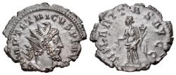 Ancient Coins - Tetricus I (AD 271-274). Æ Radiate / Antoninianus. Treveri, AD 273. R/ HILARITAS