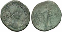 Ancient Coins - Lucilla (Augusta, 164-182). Æ Sestertius. Rome, 164-7. R/ Hilaritas