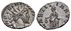 Ancient Coins - Tetricus I (AD 271-274) Æ Radiate / Antoninianus. Colonia Agrippinensis, AD 272. R/ LAETITIA