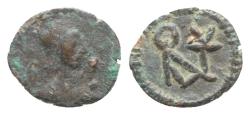 Ancient Coins - Anastasius I (491-518). Æ Nummus. Constantinople, 491-498.  R/ Monogram of Anastasius