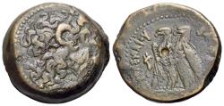 Ancient Coins - Ptolemaic Kings of Egypt. Ptolemy VI Philometor and Ptolemy VIII Evergetes II (Physcon) (170-163 BC). Æ Diobol. Alexandria. Circa 170-163 BC.