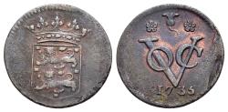 World Coins - Netherland East Indies, VOC coinage, West Friesland, copper duits 1735