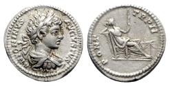 Ancient Coins - Caracalla (198-217). AR Denarius - R/ Securitas
