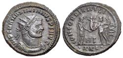Ancient Coins - Maximianus Herculius (286-305). Æ Antoninianus. Heraclea.  Bust r. R/CONCORDIA MILITVM / HΓ / ·XXI·.
