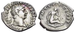 Ancient Coins - Traianus (AD 98-117). AR Denarius. Roma, 103-111.  R/ Dacian seated