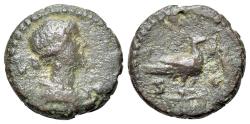 Ancient Coins - Anonymous, temp. Hadrian  to  Antoninus Pius, 117-161. Æ Quadrans. Rome. Bust of Venus  R/ DOVE