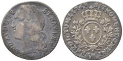World Coins - France, Louis XV (1715-1774). AR Dixième d'écu au bandeau 1769