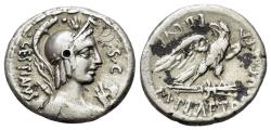 Ancient Coins - ROME REPUBLIC M. Plaetorius M.f. Cestianus (57 BC). AR Denarius R/ EAGLE