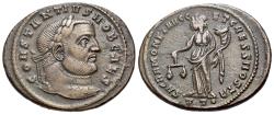 Ancient Coins - Constantius I (As Caesar, AD 293-305). Æ Follis. Ticinum mint, 2nd officina. Struck circa AD 300-303. R/ MONETA