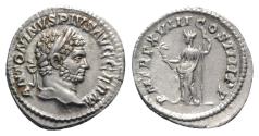 Ancient Coins - Caracalla (198-217). AR Denarius R/ APOLLO EXTREMELY FINE