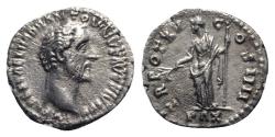 Ancient Coins - Antoninus Pius (138-161). AR Denarius - Rome - R/ Pax