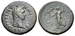 Ancient Coins - Phrygia, Aezani. Æ. Domitian (81-96). laureate head of Domitian, r. R/Athena standing, l.